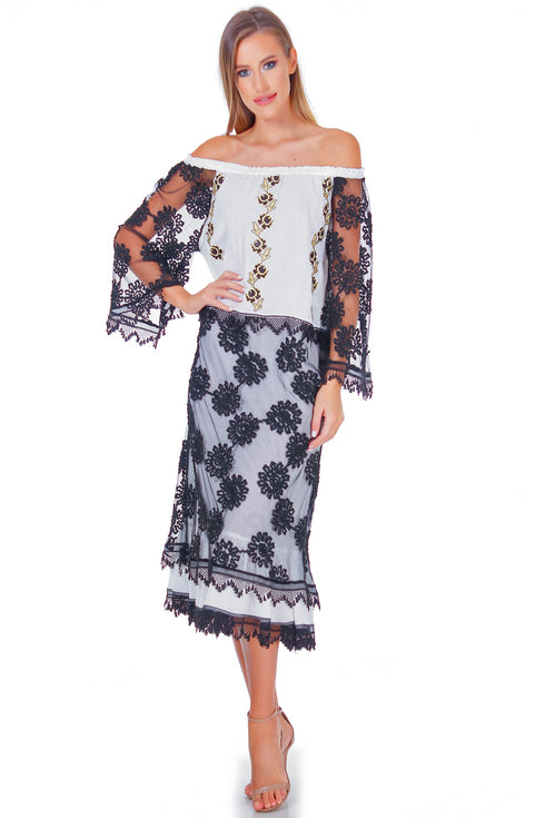 Rochie vascoza cu broderie freeshipping - Liza Panait Online Boutique